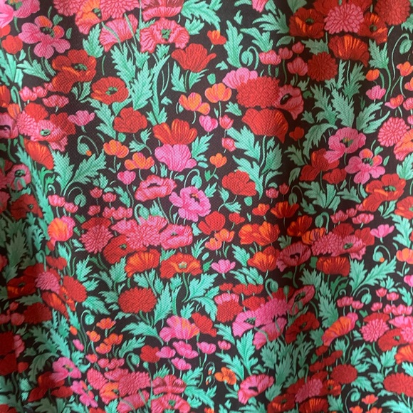 J. CREW SATIN FLORAL PRINT MIDI DRESS - Picture 6 of 9